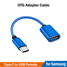 Кабель с разъемом USB Type-C OTG адаптер кабель для Samsung Galaxy Note 8, 9, 10, 20 S8 S9 S10 S10E S20 S21 Plus Ultra Lite + 5G USB C OTG конвертер 2024 - купить недорого
