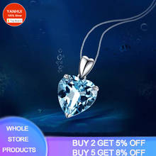 YANHUI Tibetan Silver S925 New Woman Fashion Jewelry High Quality Crystal Zircon Heart Pendant Necklace Length 40/45/50CM N380 2024 - buy cheap