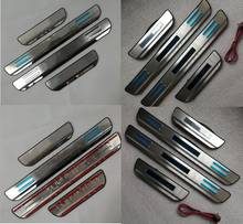 4 Pcs Car Door Sill Protector For Mitsubishi Outlander 2013-2020 Trim Scuff Pedal Threshold Cover Accessories Stainless Steel