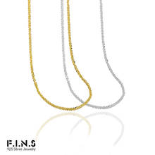 F.I.N.-Cadena de plata esterlina 925 STrendy, cadena de clavícula con textura de diseño único, luz de estrellas, cadena de coliflor apilable 2024 - compra barato