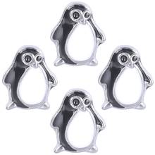 20Pcs/Lot Cut Winter Snow Animal Penguin Floating Charms кулоны  For Glass Photo Living Memory Locket Bracelet Jewelry Making 2024 - buy cheap