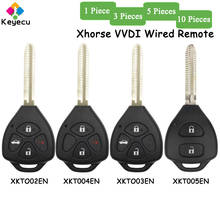 KEYECU-llave de coche con mando a distancia Universal, herramienta de llave VVDI, versión en inglés, para Toyota Style, 2/3/4 botones, VVDI2 2024 - compra barato