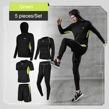 Мужской спортивный костюм для бега, спортивный костюм, компрессионная одежда для тренажерного зала, фитнеса, спортивная одежда для бега, тренировочные трико, 2020 2024 - купить недорого
