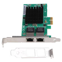 Puerto Dual pci-express, adaptador de servidor de tarjeta Ethernet Gigabit de 10/100/1000Mbps, controlador NIC, crucero 9402pt, Intel 82571 2024 - compra barato