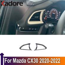 Interior Accessories For Mazda CX30 CX-30 2020 2021 2022 Carbon Fiber Car Side Air Conditioning Vent Cover Trim Frame Stickers 2024 - buy cheap