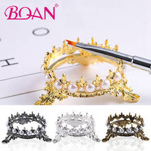 BQAN-soporte para cepillos de uñas con diseño de perlas y corona, estante de exhibición para salón de belleza, Gel UV, portalápices, estante de almacenamiento para exhibición de manicura 2024 - compra barato