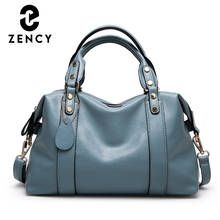 Zency couro artificial macio bolsa lazer casual senhora bolsa de ombro grande capacidade feminina crossbody saco alta qualidade preto 2024 - compre barato