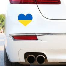 1/5/10PCS Decal Stickers For Car Vinyl Heart Shape Funny Ukraine Style Car Sticker Window Refrigerator Laptop Decal Accessories