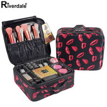 Caja de maquillaje profesional para mujer, bolsa de cosméticos, estuche de belleza para maquillaje, organizador de maquillaje de viaje, nueva marca 2024 - compra barato