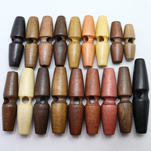 Botões de madeira 100 com buraco de azeitona, acessórios de costura e casaco de madeira natural para inverno 2024 - compre barato