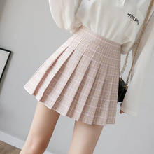 2020 New Korean Style Harajuku Women Fashion Mini Pleated Skirts Casual Loose Plaid Skirt  A-Line Skirt High Waist kawaii skirt 2024 - buy cheap