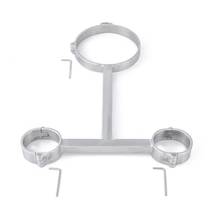 Stainless Steel Cangue Sex Furnitures  Lockable Neck Collar Handcuffs Slave BDSM Tool Bondage Adult Erotic Toys  For Woman Man 2024 - buy cheap