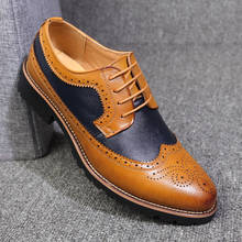 Zapatos Oxford Brogues con cordones para hombre, calzado de vestir de negocios para boda, zapatos formales de hombre 2024 - compra barato