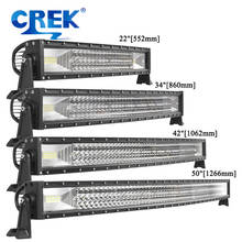 CREK-Barra de luz LED de trabajo curvada para coche, camión, JEEP, Tractor, todoterreno, 4WD, SUV, ATV, 22, 34, 42, 50" 2024 - compra barato