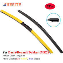 HESITE Colorful Hybrid Wiper Blades For Dacia Renault Dokker Express Pick Up 2012 2013 2014 2015 2016 2017 2018 2019 2020 2022 2024 - buy cheap