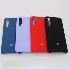 Xiaomi mi 9, capa de silicone líquido original, capa protetora traseira completa, capa de toque macio para xiaomi mi9 com logotipo, 6.39 polegadas 2024 - compre barato