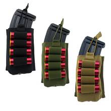 Tactical  4 Rounds 12G Shotshell Elastic Holder Pouch Molle Hunting 12 Gauge Ammo Bag 5.56 .223 Magazine Pouch 2024 - buy cheap