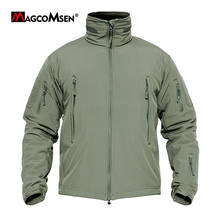MAGCOMSEN зимняя мужская тактическая куртка, утепленная Флисовая теплая куртка с капюшоном, мягкая армейская куртка, водонепроницаемая военная одежда для страйкбола 2024 - купить недорого