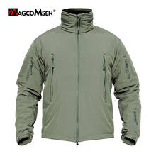 Magcomsen jaqueta masculina de inverno, jaqueta tática grossa de lã quente com capuz, casaco softshell exército, roupa militar de airsoft à prova d'água 2024 - compre barato