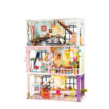 Robotime Rolife DIY Dollhouse Wooden Miniature House Handmade Toys For Birthday Gift 2024 - buy cheap