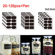 20-126pcs/Set Erasable Chalkboard Labels Spice Sticker Craft Household Kitchen Organizer Labels Black Board Sticker With Pen 2024 - buy cheap