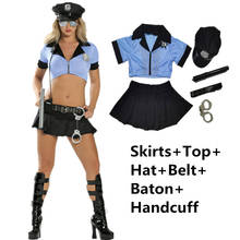 Sexy Naughty Police Women Costume Erotic Lingerie Cop Officer Costumes Policewoman Coplay Uniform Fancy Dress 2024 - buy cheap