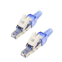 Conector Ethernet CAT7 RJ45, Conector de Metal de aleación de Zinc blindado, cabeza de cristal Modular de red de 10G, Rj 45 2024 - compra barato