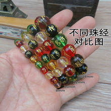 Five-elements Synthetic crystal Bead carve om mani padme hum Tibetan Bracelet 2024 - buy cheap