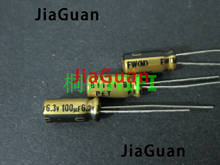 Nichicon-novo capacitor eletrolítico fw, 50 peças, 100uf, 6.3v, 5x11mm, 100uf/6.3v, amplificador de filtro, 6.3v, 100uf 2024 - compre barato