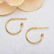 (2232)10pcs Diameter 12mm 24k Gold Color Brass Ball Head Earring Loop High Quality Diy Accessories Jewelry Findings 2024 - buy cheap