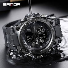 SANDA Sport Wrist Watch Men Watches Military Army Famous Brand Wristwatch Dual Display Male Watch For Men Clock Waterproof Hours 2024 - buy cheap