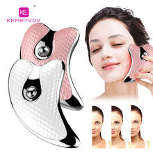 CkeyiN micro-current facial beauty instrument eye thermal vibration rejuvenation electric massage face-lifting slimming massager 2024 - compre barato