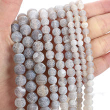 Cuentas de piedra Natural color gris esmerilado, abalorios redondos para la fabricación de joyas, pulsera de costura, bricolaje, 4-12 MM 2024 - compra barato