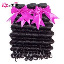 Reshine Hair Peruvian Loose Deep Wave Hair Bundles 100% Human Hair Weave 1/3/4 Bundles 10-26 Inch Deep Wave Remy Hair Extension 2024 - buy cheap