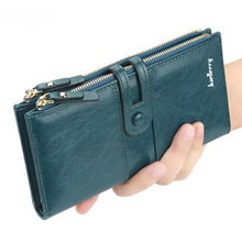 2021 Women Wallets Long Leather credit Card Holder Female Purse  Zipper Wallet Phone Pockets Clutch Carteras Mujer Billetera 2024 - buy cheap