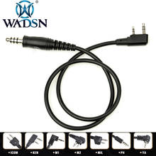 WADSN Softair-auriculares tácticos electrónicos PTT, accesorios Airsoft, accesorio para auriculares de caza, enchufe PTT a walkie-talkie, Z124 2024 - compra barato