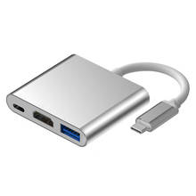 Concentrador USB tipo C 3 en 1 a HDMI, compatible con 4K, compatible con Samsung Dex Mode, USB-C Dock para MacBook Pro con PD/Air 2020 2024 - compra barato