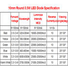 Diodo led redondo, 50 peças 10mm branco vermelho verde azul amarelo 0.5w luz de potência 3.2 ~ 3.6v lâmpada led contas de lâmpada diodo emissor de luz 30kmcd - foto 2026 Diodo led redondo, 50 peças 10mm branco vermelho verde azul amarelo 0.5w luz de potência 3.2 ~ 3.6v lâmpada led contas de lâmpada diodo emissor de luz 30kmcd - foto 2026