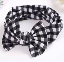 20pc/lot 2021 New Arrival Plaid Nylon Baby Headbands,Red black Check Nylon Headband Girls Nylon Turban Headband Wholesale Price 2024 - buy cheap