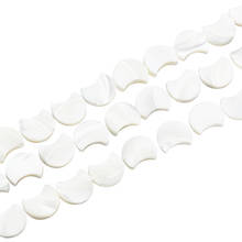 1strand natural branco lua concha contas vertentes mãe de pérola concha contas para fazer jóias diy acessórios, 34 pçs/strand 2024 - compre barato