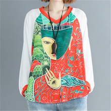 Blusa de manga larga y Chifón con cuello en V para mujer, camisa de gran tamaño con estampado de personajes, colorida, Verano 2024 - compra barato