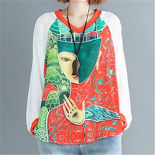 Blouse Women Chiffon Tops And Blouses Summer Character Printed V-Neck Long Sleeve Oversize Shirts Colorful Blusa Female 2024 - buy cheap