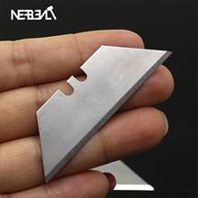 10pc Folding Trapezoid Cutting Blade Art Carpet Cutter Replaceable Utility Special  Electrician Knife T-blade 2024 - buy cheap
