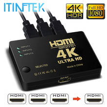 4K 2K 3x1 HDMI Cable Splitter HD 1080P Video Switcher Adapter 3 Input 1 Output Port HDMI Hub for Xbox PS4 DVD HDTV PC Laptop TV 2024 - купить недорого