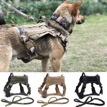 Breathable Tactical Dog Harness Pet Training Vest Dog Harness And Leash Set For Small Medium Big Dogs Training Dog clothes 2024 - buy cheap