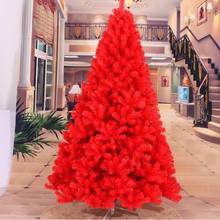 240CM Tall Luxury Encryption Red Christmas Tree Heavy Pine Artificial PVC Ximas Christmas Trees New Year Decoration 2024 - buy cheap