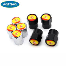 4 Pcs/Set Aluminum Alloy/Copper Spain National Flag Tire Valve Stem Cap Tire Wheel Stem Air Valve Caps for Auto Cars 2024 - buy cheap