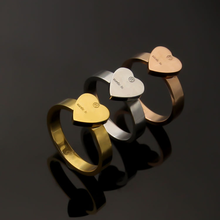 Модные кольца из нержавеющей стали цвета розового золота в форме сердца 2024 - купить недорого