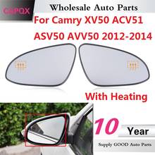 CAPQX With heating For Toyota Camry XV50 ACV51 ASV50 AVV50 2012 2013 2014 2015 2016 Outside Rearview Mirror Glass Mirror Lens 2024 - buy cheap