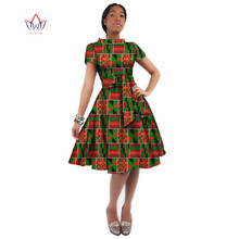 Venta al por mayor de África vestido para las mujeres de África Impresión de cera vestidos de moda de talla grande estilo africano ropa para mujer vestido de oficina WY082 2024 - compra barato